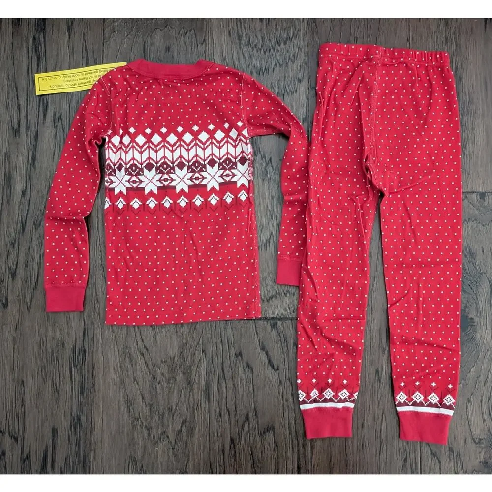 Hanna Andersson Fair Isle Christmas Pajamas NEW!